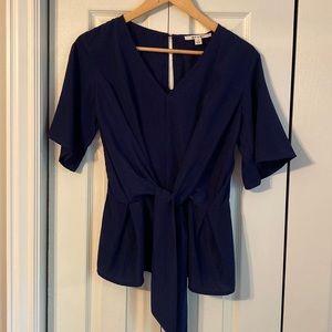 Small blouse style navy blue top